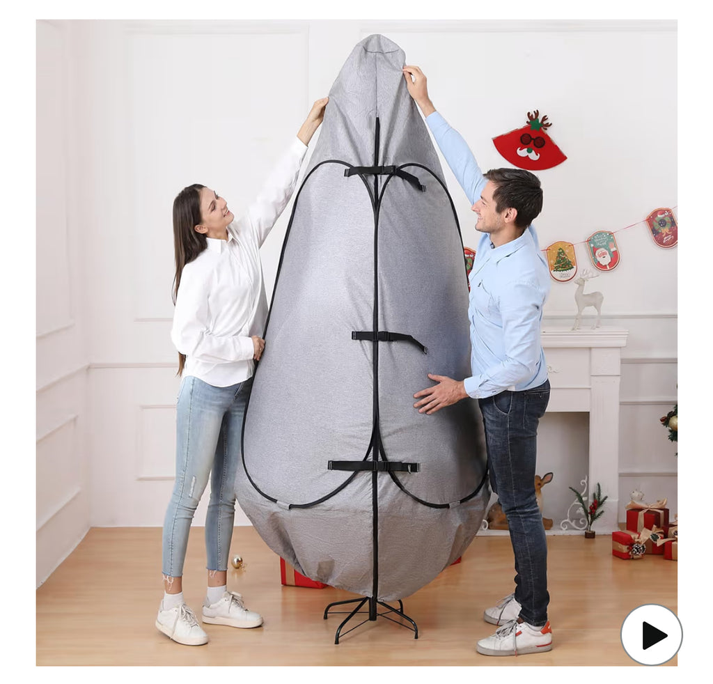 UNARK Christmas Tree Bag 9 Ft Large Christmas Tree Storage Bag 9 Foot Tree, Christmas Tree Cover For Upright Storage With Reinforced Handles