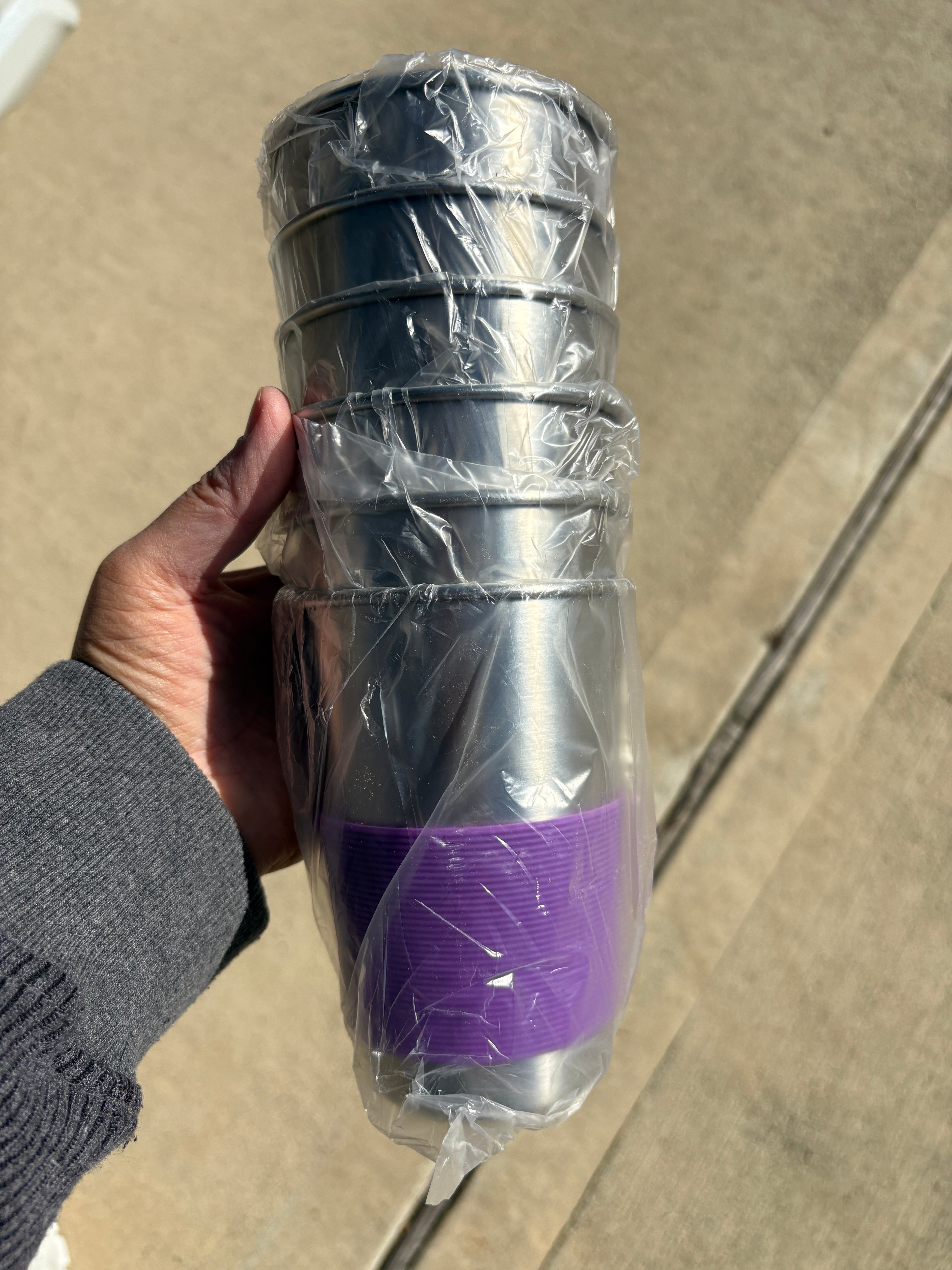 Rommeka Water Tumbler with Lids, 6 Pack Stainless Steel Spill Proof Reusable Stacking 16oz Drinking Cups with Lids for Kids and Adults