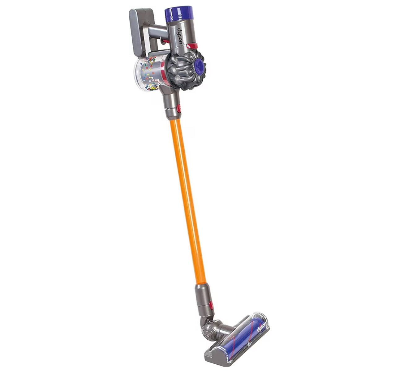 Casdon Dyson Cordless Vacuum Interactive & Officially Licensed Toy Dyson Vacuum For Children Aged 3+ Realistic Role-Play Fun, Purple And Orange