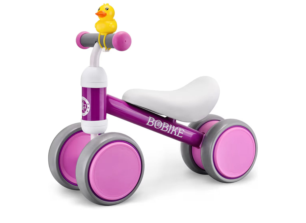 Baby Balance Bike Toys For 12-36 Months Kids Toy Boy Girls Gifts Toddler Best First Birthday Gift Children Walker No Pedal Infant 4 Wheels Bicycle (Purple)