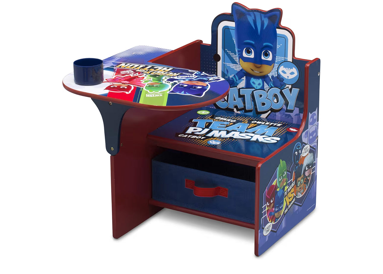 Delta Children Chair Desk With Storage Bin - Ideal For Arts & Crafts, Snack Time, Homeschooling, Homework & More - Greenguard Gold Certified, PJ Masks