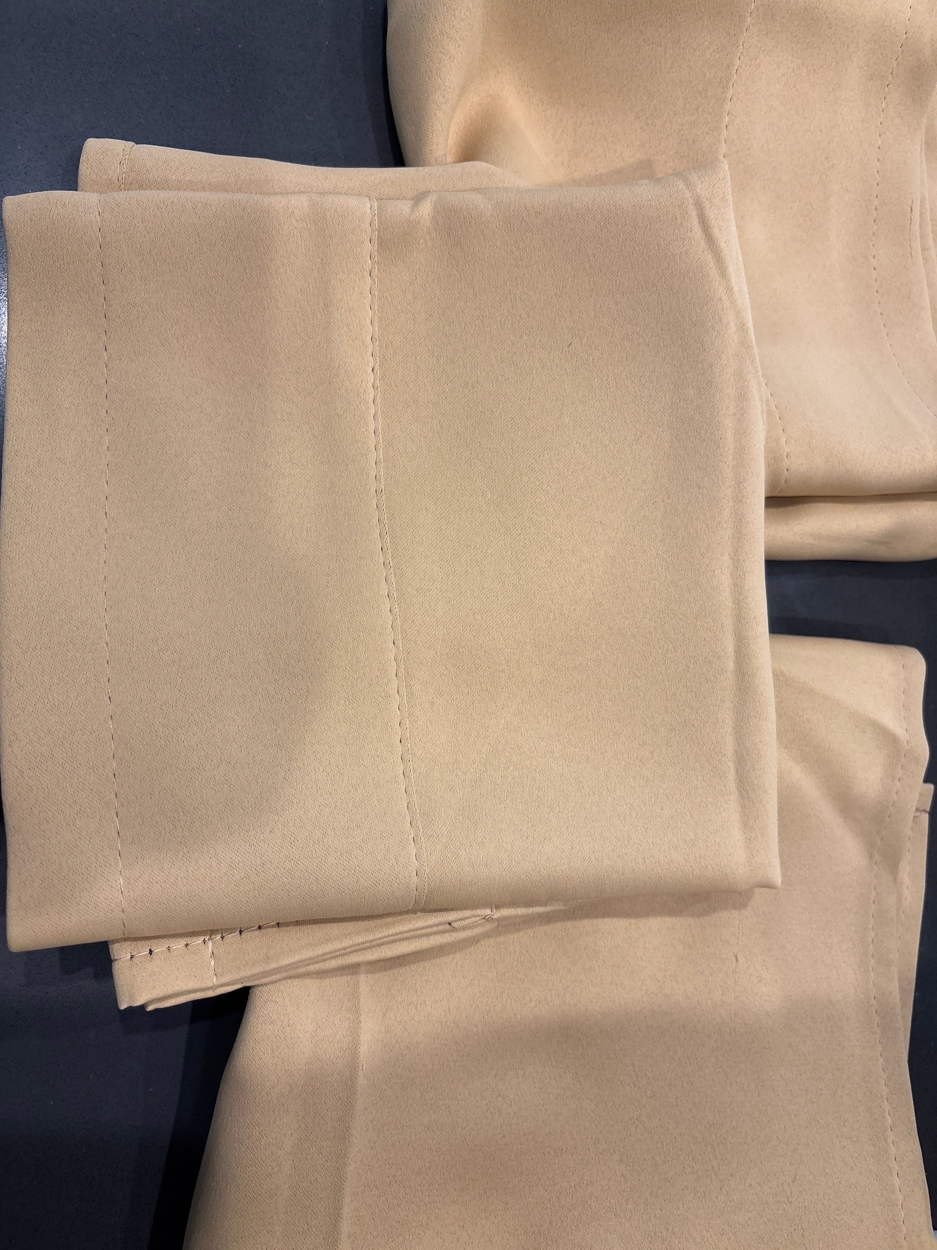 3 panel Curtains (Camel/yellow mustard color)