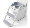 Lalalark Potty Training Seat, 2-In-1 Toddler Toilet Seat With Steps, Upgrade Potty Step Stool For Toddler With Anti-Slip Pad Step Stool, Extended Splash Guard, Foldable Potty Ladder Boys Girls, Green