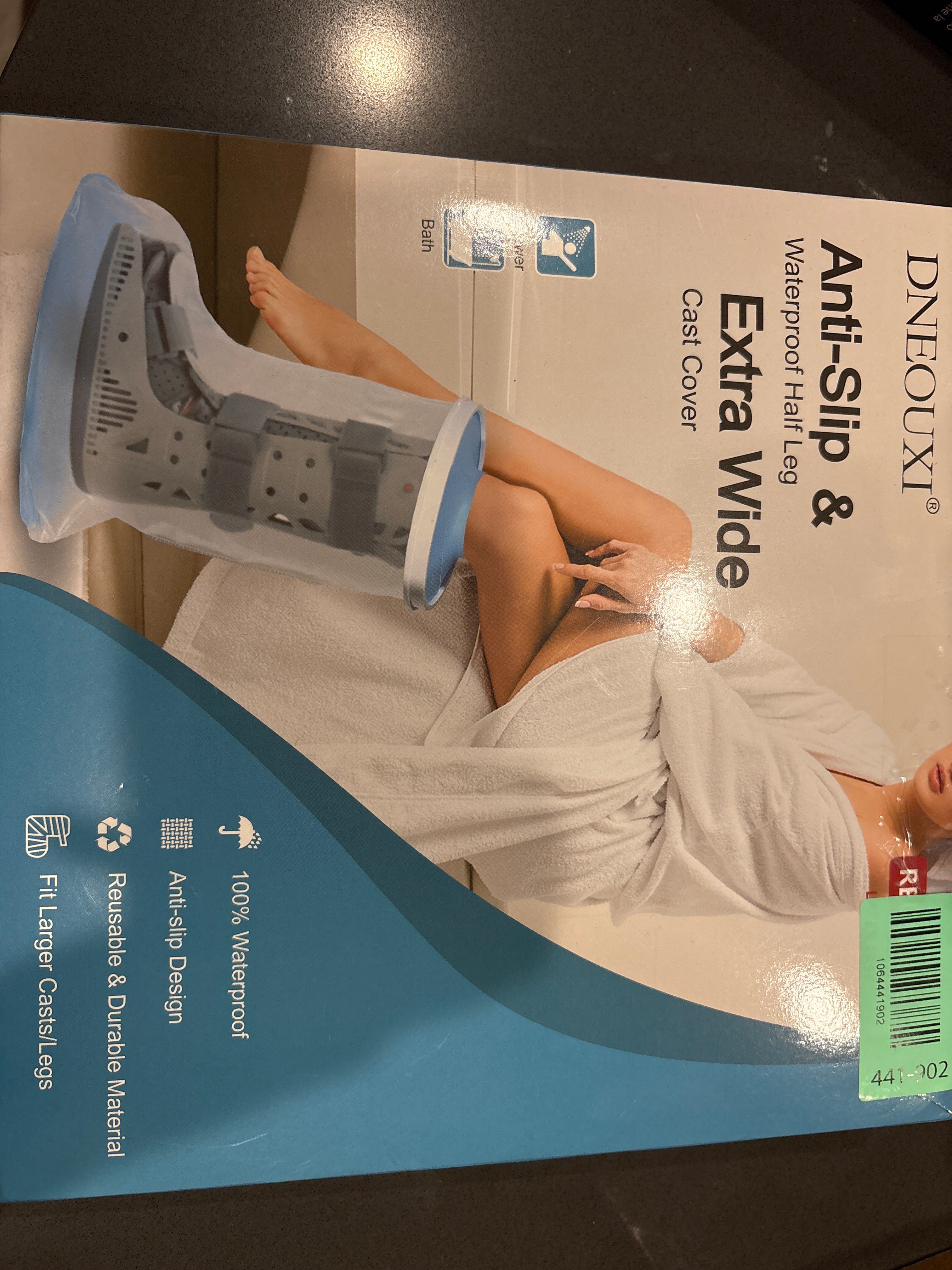 Extra Wide Cast Cover- Waterproof Half Leg