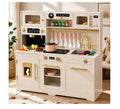 Play Kitchen For Kids, Wooden Pretend Toy Kitchen Set With Appliances & Smart Storage, Kids Kitchen Playset With 49 Toy Food & Cookware Accessories For Toddlers, Stove, Play Sink, Gift For Ages 3+