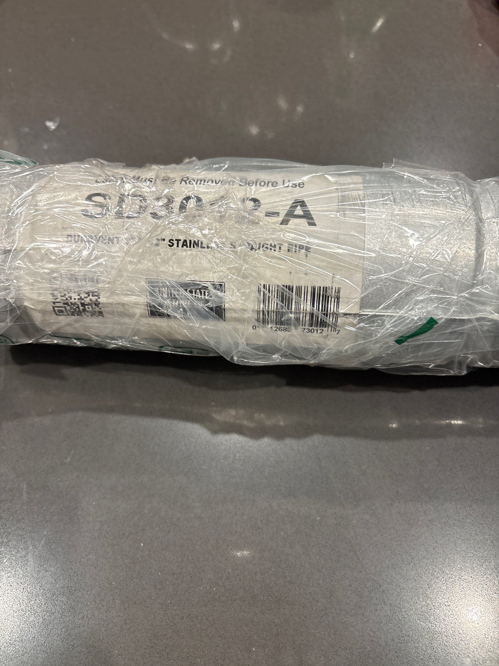 Duravent 3”x12” Straight Pipe