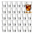 Tebery 30 Pcs 60ml Shot Glasses, 2oz Heavy Base Shot Glasses Sets, Round Glassware Shot Glass, Clear Glass For Vodka, Whiskey, Tequila, Espresso, Liquor