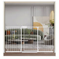Fairy Baby Extra Wide Baby Gate For Doorways Auto Close Safety Gates For Bedroom, Fits 57.5 Inch To 62 Inch With Pressure Mounted Extention Kit, White