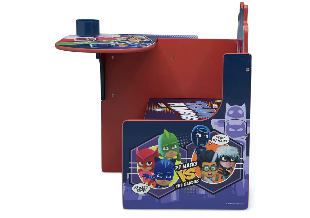 Delta Children Chair Desk With Storage Bin - Ideal For Arts & Crafts, Snack Time, Homeschooling, Homework & More - Greenguard Gold Certified, PJ Masks