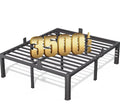 FUIOBYVV 12 Inch King Bed Frame With Rounded Corner And Headboard Hole Mattress Retainers 3500 LBS Metal Heavy Duty Steel Slats Support No Box Spring Needed Platform Noise Free Easy Assembly
