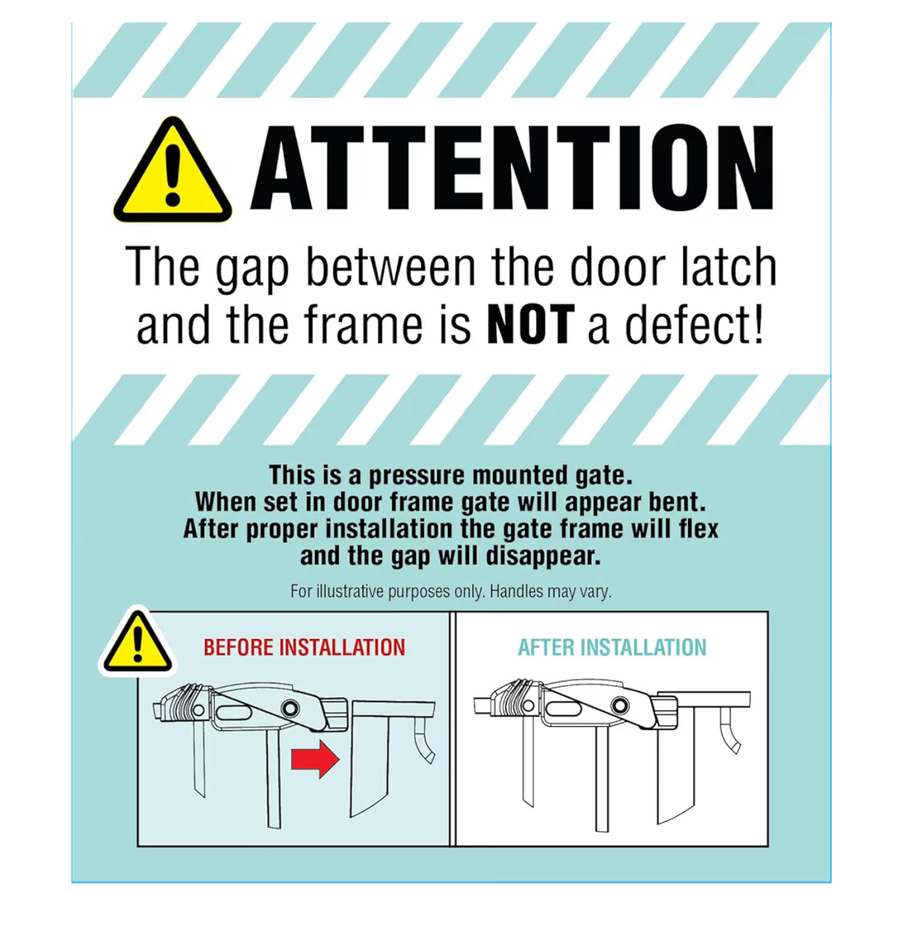 Regalo Safety 36" Extra Tall Baby Gate For Doorways & Bottom Of Stairs, Pressure Mounted Walk Through Gate For Babies, Toddlers & Pets, Tested & Safe For 30 Years, American Designed, American Owned