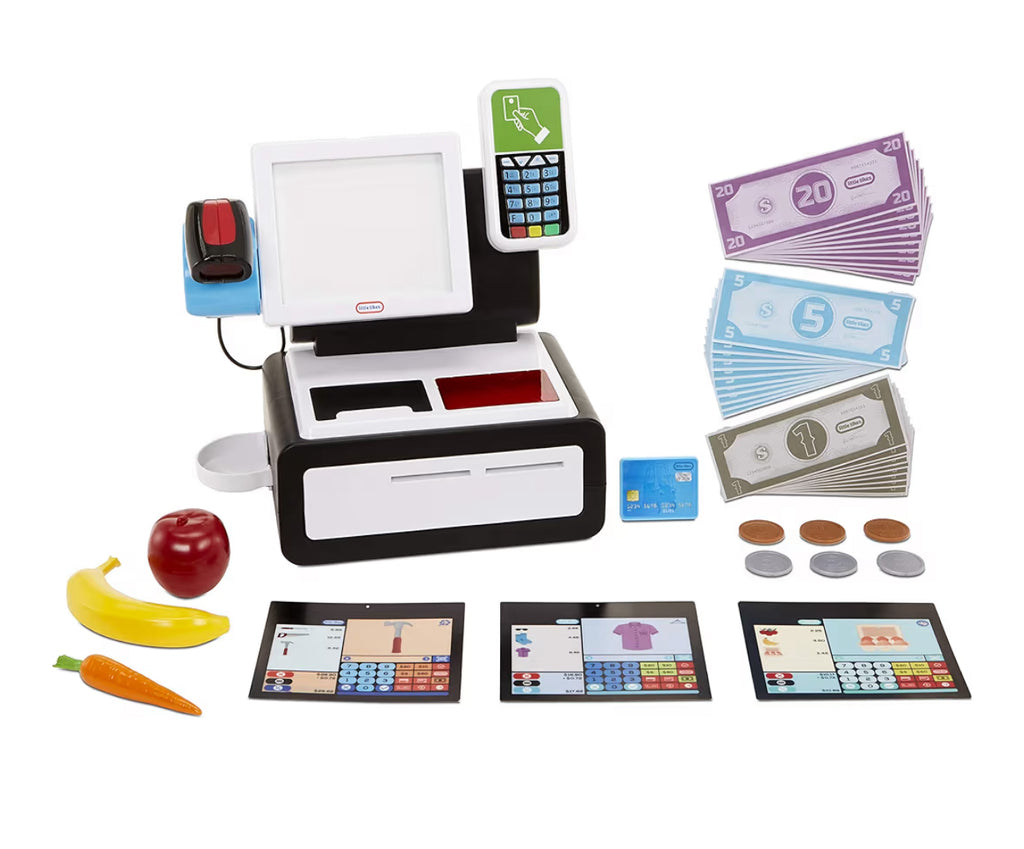 Little Tikes First Self-Checkout Stand Realistic Cash Register Pretend Play Toy For Kids