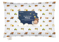 Toddler Pillow With Pillowcase - 13x18 My Little Dreamy Kids Travel Bed Pillows For Sleeping, Organic Cotton Small Pillowcase, Soft & Breathable, Machine Washable, Toddlers 2-5 Years Old(Construction)