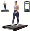 Walking Pad Treadmill With APP, 3 In 1 Under Desk Treadmills, 2.5HP Low Noise Walking Vibration Pad With Remote Control,Portable Treadmill For Home Office, Red