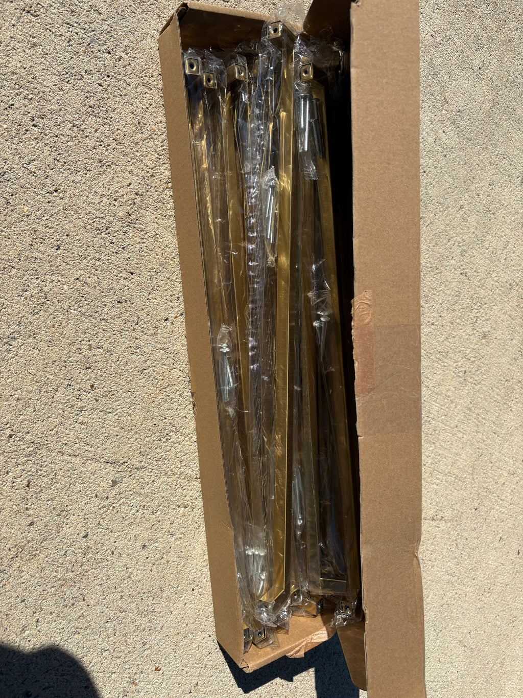 goldenwarm Kitchen Cabinet Handles Brass Drawer Pulls - LSJ12GD458 Kitchen Drawer Handles Knobs and Handles for Dresser Drawers Gold Pulls 10 Pack