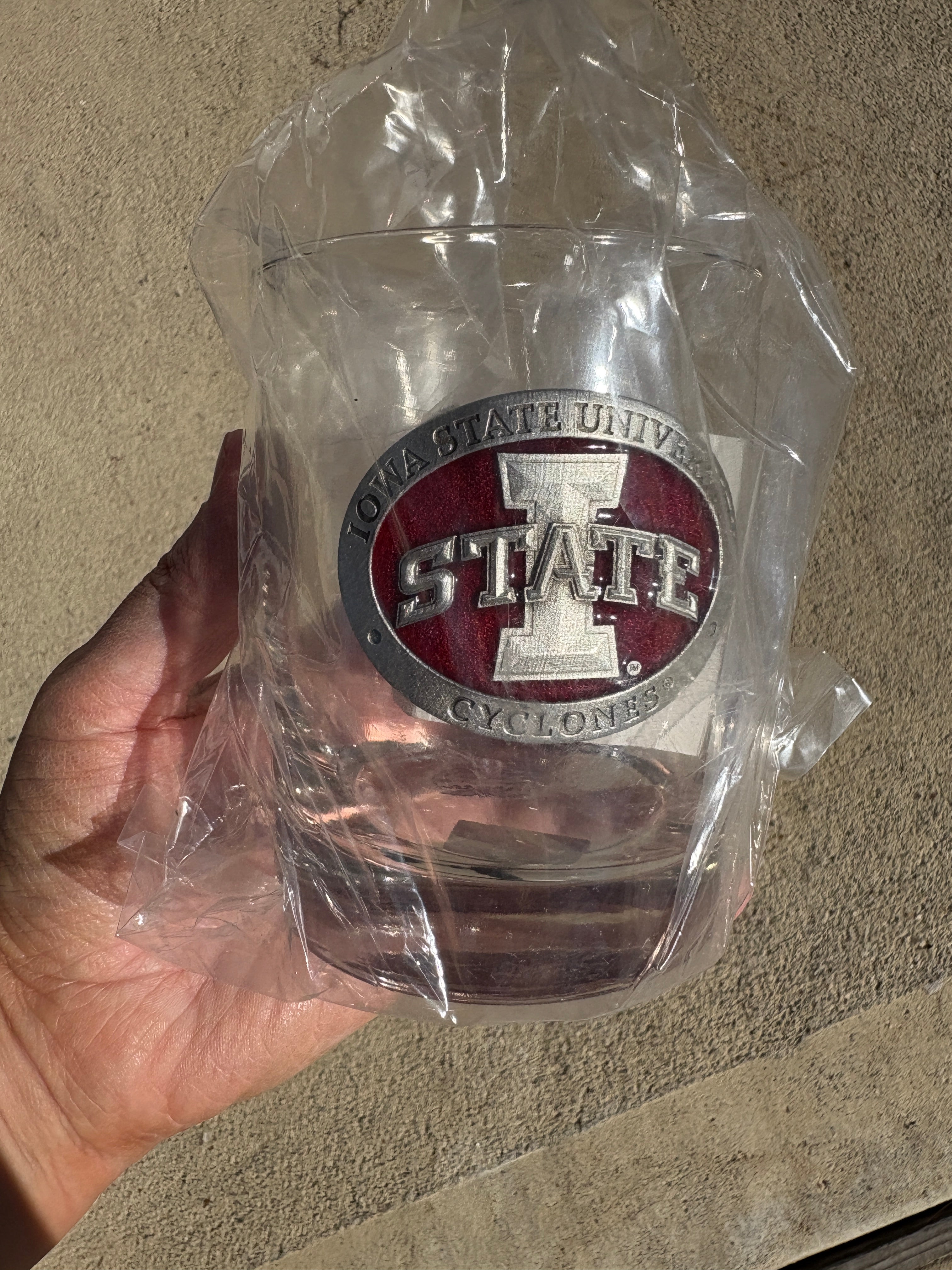 Heritage Pewter Iowa State Double Old Fashioned Glass | 14 OZ Double Rocks for Liquor | Expertly Crafted Pewter