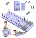 JANUA 5 In 1 Pilates Sliding Board Set, Multi-Purpose Foldable Pilates Reformer For Home, Purple
