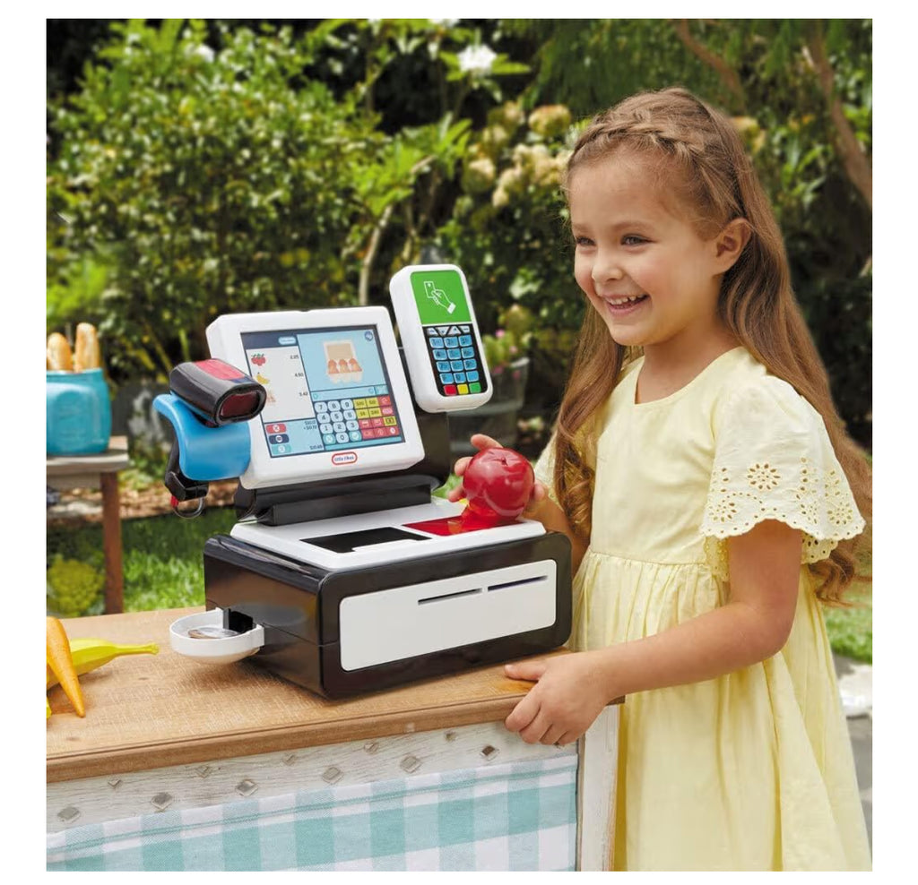 Little Tikes First Self-Checkout Stand Realistic Cash Register Pretend Play Toy For Kids