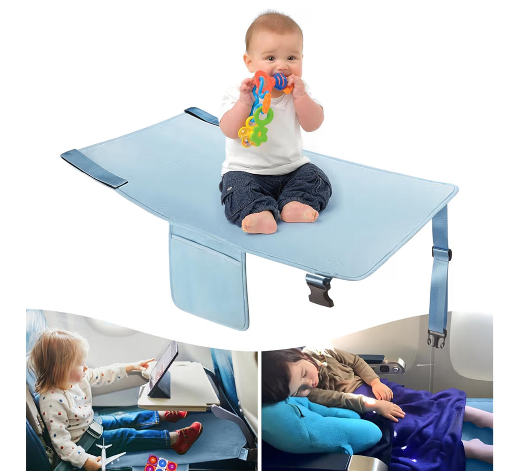 COZYBONDER Toddler Airplane Bed, Kids Airplane Seat Extender Travel Bed, Kids Airplane Travel Essentials, Airplane Must Have For Toddlers, Portable Plane Foot Rest For Flights