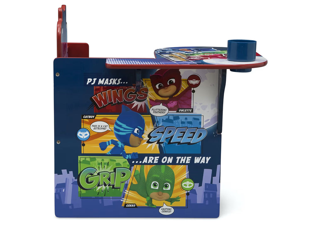 Delta Children Chair Desk With Storage Bin - Ideal For Arts & Crafts, Snack Time, Homeschooling, Homework & More - Greenguard Gold Certified, PJ Masks
