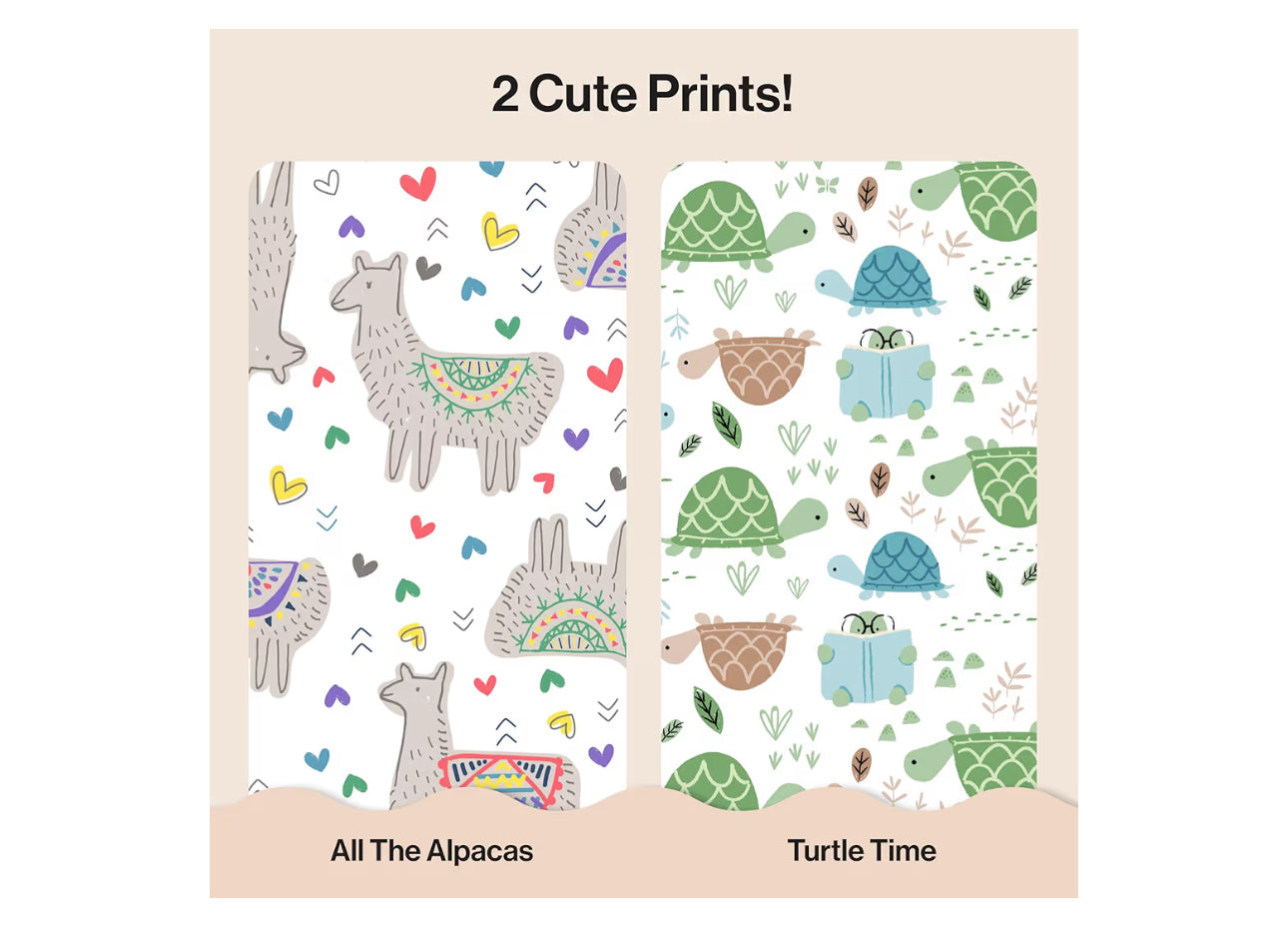 The Honest Company Comfort Dry Disposable Daytime Diapers For Sensitive Skin, Hypoallergenic, All The Alpacas + Turtle Time, Super Club Box Size 1 (8–14 Lbs), 136 Count
