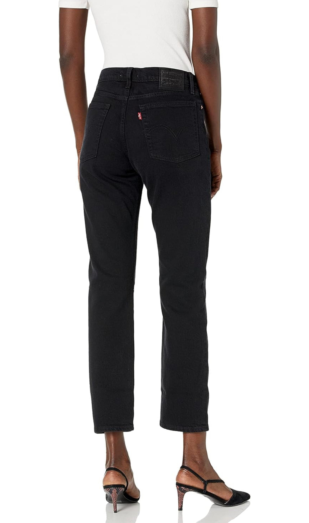 Levi's Women's Premium Wedgie Straight Jeans, Black Sprout, 30
