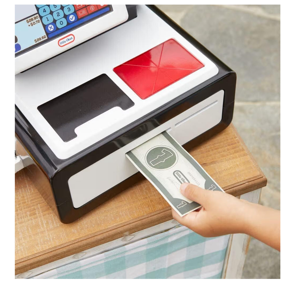 Little Tikes First Self-Checkout Stand Realistic Cash Register Pretend Play Toy For Kids