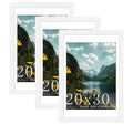Picrit 20x30 Frame 3 Pack, White Poster Frame, Display Poster 18 X 24 With Mat Or 20 X 30 Without Mat For Horizontal Or Vertical Wall Mounting