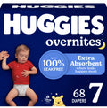 Huggies Size 7 Overnites Baby Diapers: Overnight Diapers, Size 7 (41+ Lbs), 68 Ct (2 Packs Of 34), Packaging May Vary