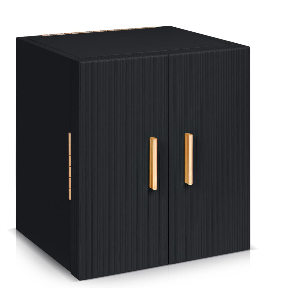 Dajasan Large Jewelry Box For Women, Jewelry Organizer Box With 3 Drawers, Jewelry Storage Organizer With Mirror For Necklace Ring Bracelet Watch, Gift Idea, 8.7 X 7.5 X 9.8 Inches (Black)