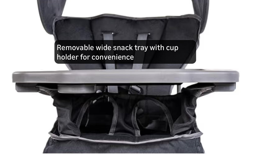 Baby Delight Go with Me Uplift Deluxe Portable High Chair | Sun Canopy | Indoor and Outdoor | Grey