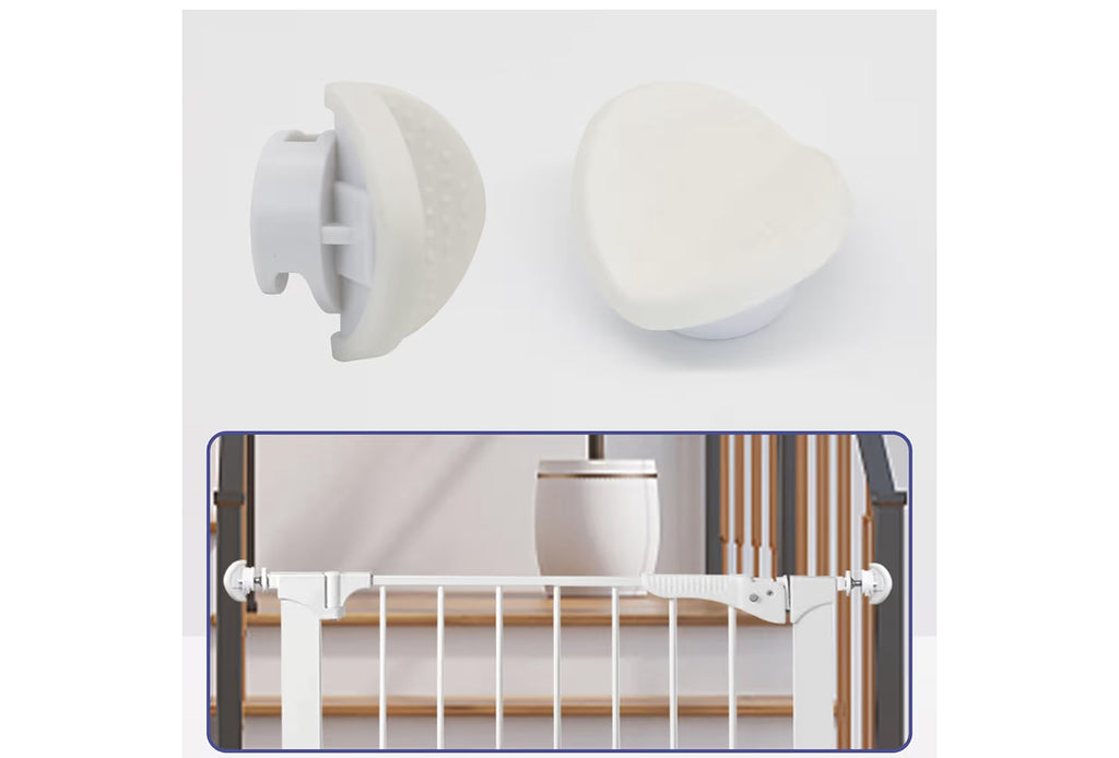 Baby Gate Banister Adapter (2 Pack) Universal Hardware for Pressure Mounted Gate - Stairs to Wall Parts for Pets - White Extender