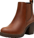 Vepose Women’s Ankle Chunky Heeled Boots Platform Chelsea Retro Short 999 Booties with Zipper