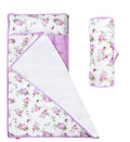 Toddler Nap Mat For Girls Floral, Kids Sleeping Mat With Fleece Blanket, Lightweight Perfect For Kids Preschool, Daycare, Travel Sleeping Bag, Fit Standard Cot