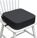 Toddler Booster Seat For Kitchen Chair, 3.5" Oxford Foam Cushion, Non-Slip Base, Adjustable Straps, Portable Dining Booster For Self-Feeding Toddlers At Home Or On The Go (Dark Grey)