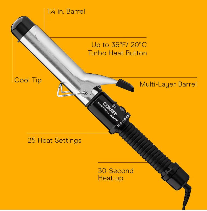 Conair Instant Heat Curling Iron 1 1/4 In Barrel