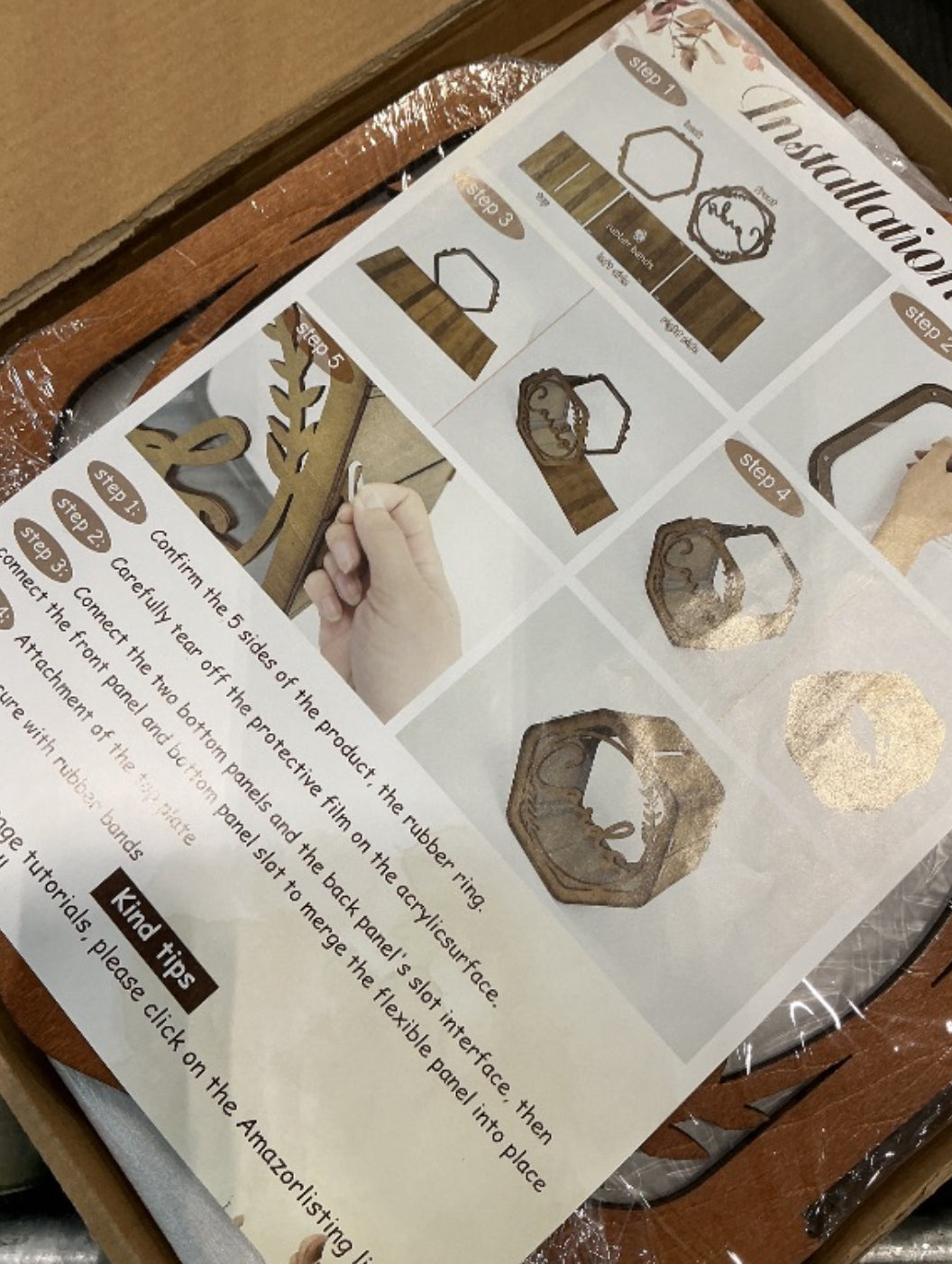 OurWarm Wedding Card Box With Acrylic Window, Rustic Brown Hexagon Gift Card Box For Wedding Decorations For Reception, Wooden Money Keepsake Envelopes Box For Wedding Decor Birthday Baby Shower Party