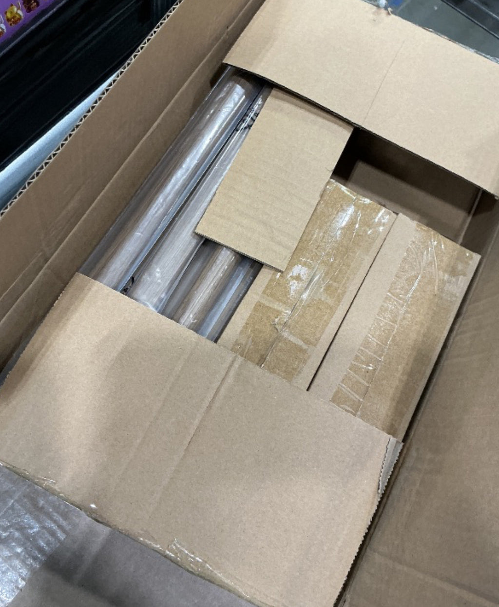 Wooden Curtain Rods For Windows 48-84 Inches Curtain Rod Diameter 1 Inch, Wood Decorative Treatment Single Window Curtain Rods - Square Imitation Wood Grain Finial 2 Pack