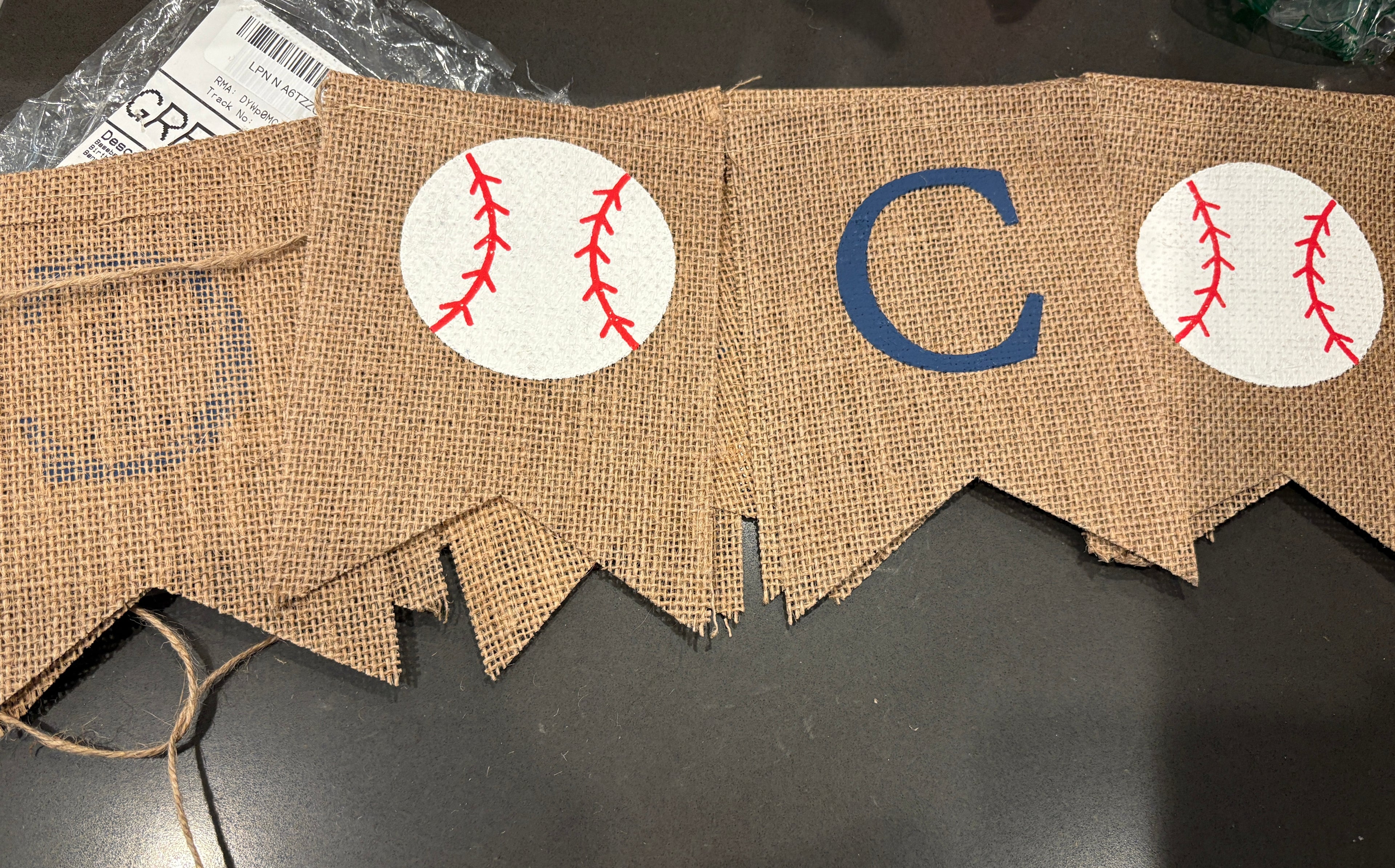 Burlap Banner- says “concessions”