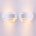 LightInTheBox Modern Wall Sconce Set Of 2 Indoor Wall Light Fixture Half Moon Metal Wall Lamp White For Stair Hallway Home Theatre Bedroom (2PCS)