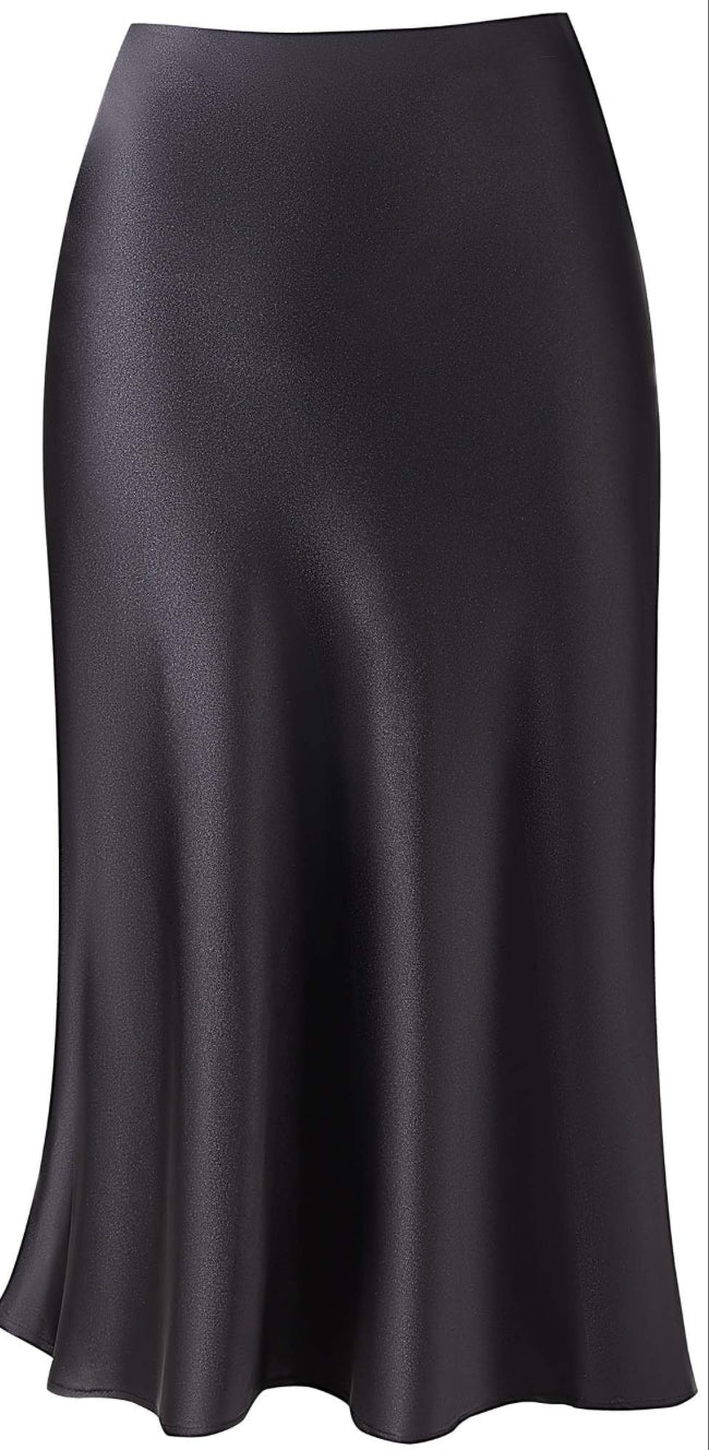 Satin Maxi Skirt- size large