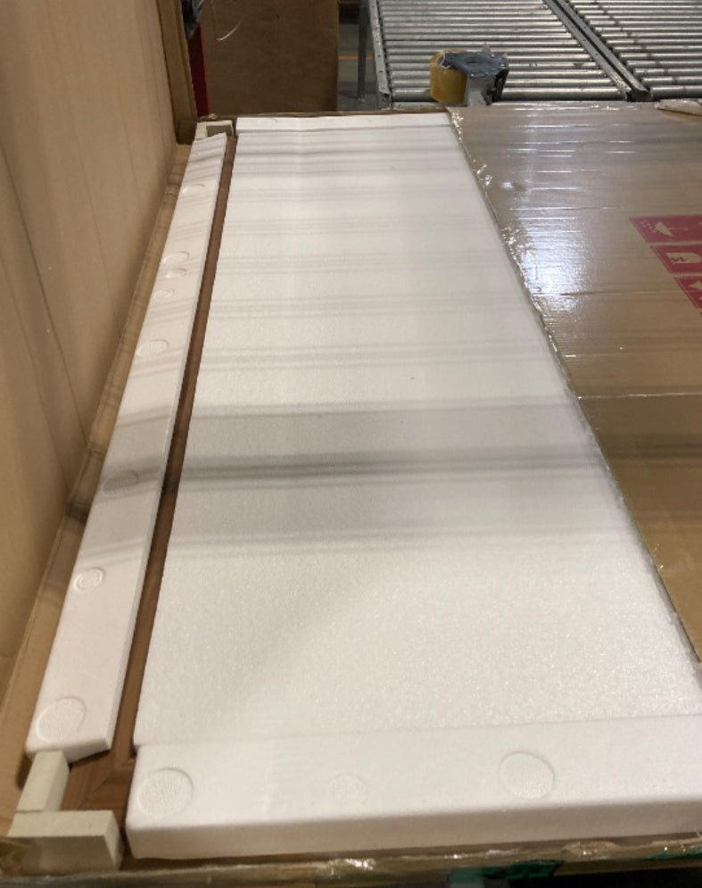 Amorho Bathroom Mirror For Wall, 60X40 Inch Walnut Wood Grain Metal Framed Mirror, HD Reflection, Hang Horizontally/Vertically, Suitable For Bedroom, Farmhouse, Bathroom, Porch