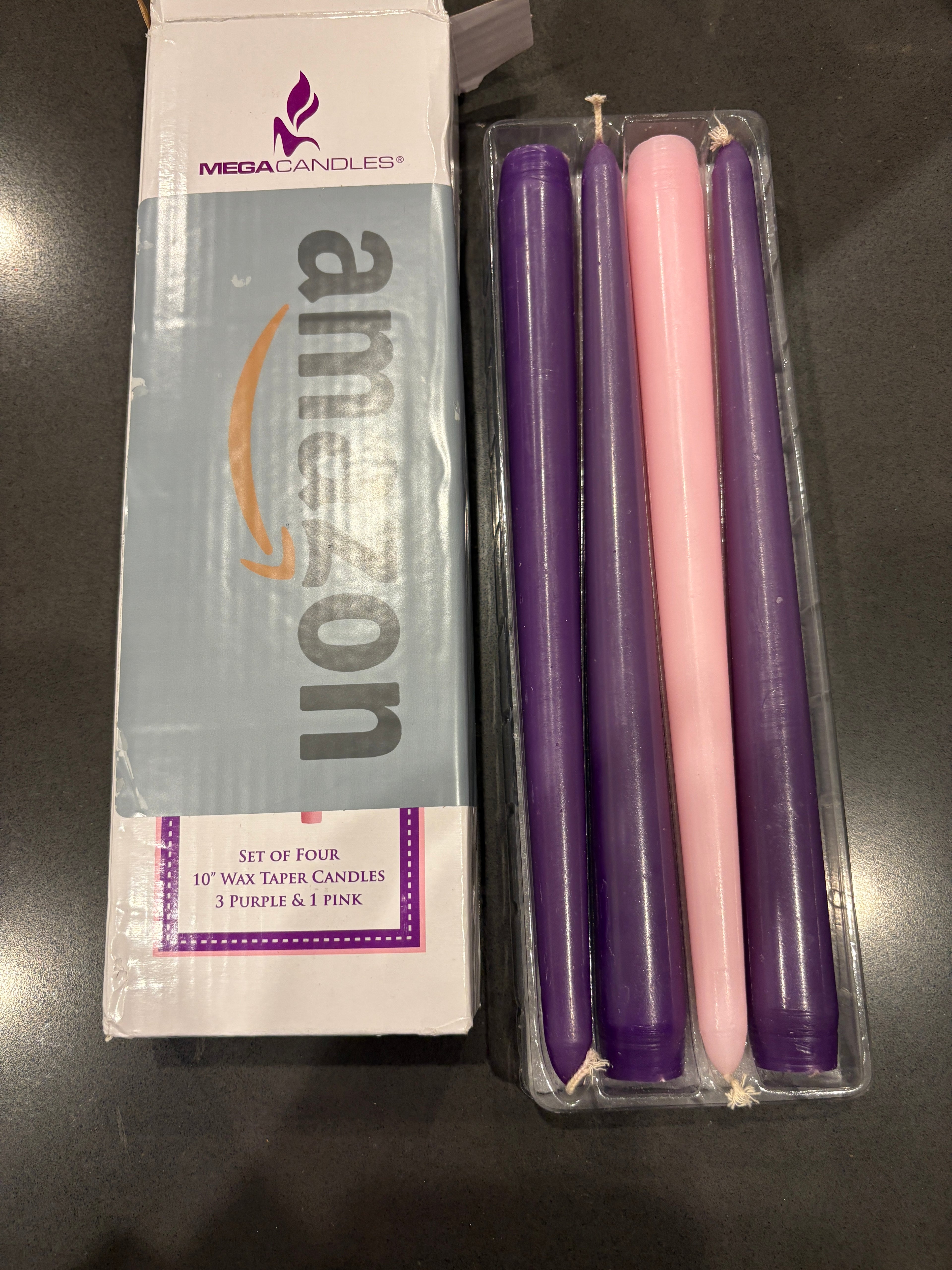 Set of 4 Wax Taper Candles