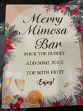 Merry Mimosa Bar Sign