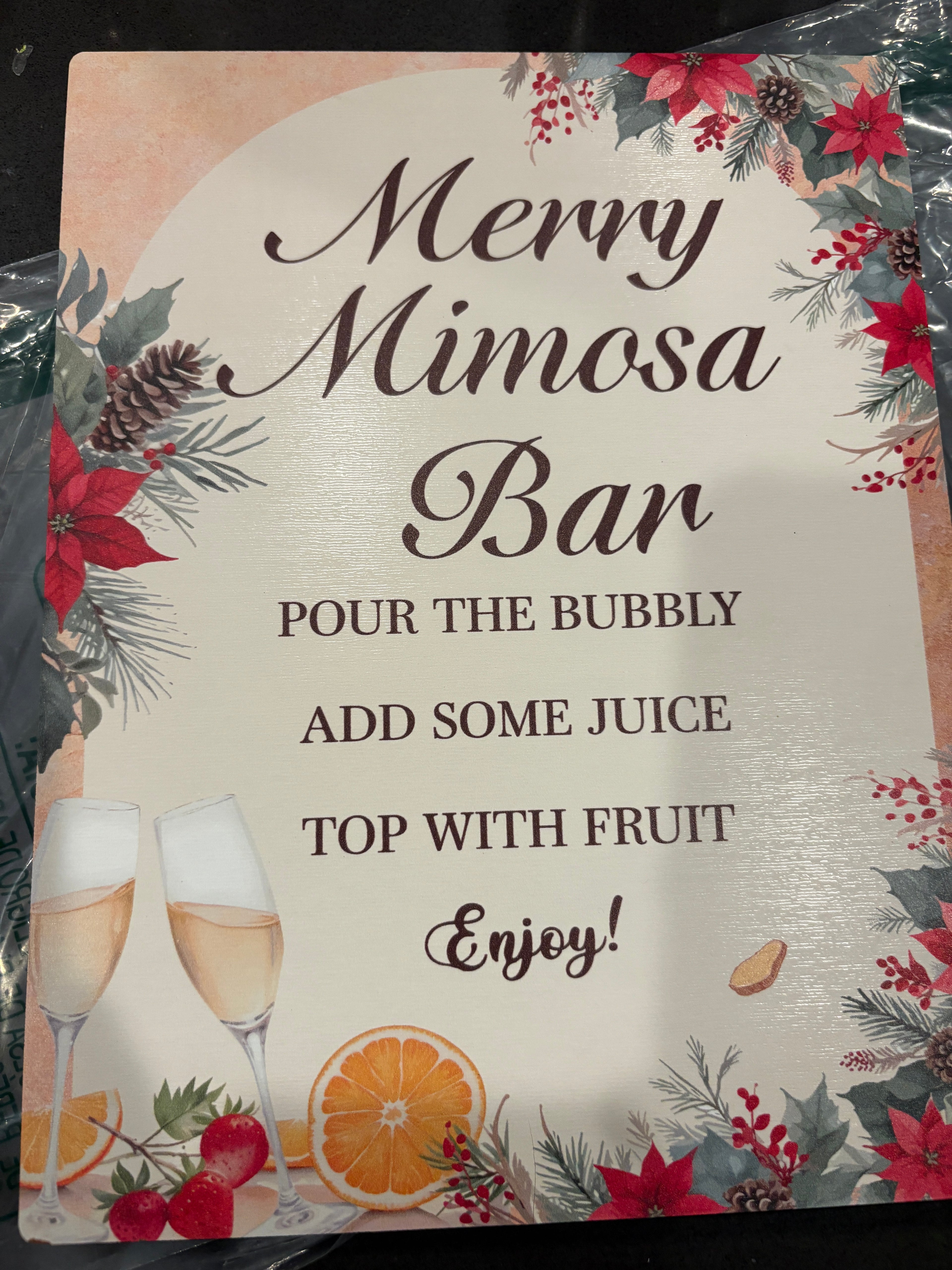 Merry Mimosa Bar Sign
