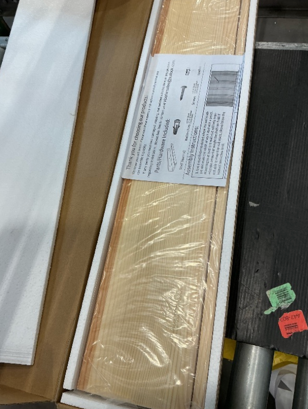 SAUMONIERES Picture Ledge Shelf Floating Book Shelves Set of 2 Wall Mounted Solid Wood for Bedroom Bathroom Living Room Kitchen, 24 Inch Natural