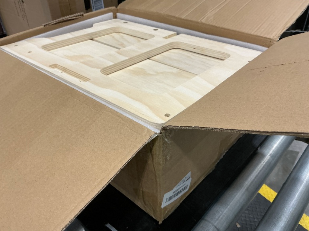 Woodure 4-in-1 Toddler Kitchen Step Stool, Foldable Learning Standing Tower with Whiteboard, Wooden Kitchen Stool Helper for Kids, 1-3 Year Old Boy Girl Gifts