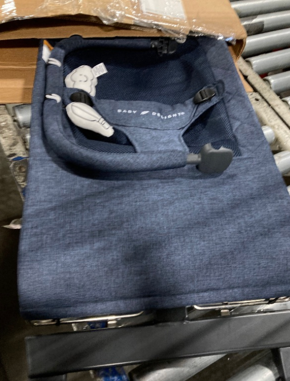 Baby Delight Alpine Deluxe Portable Bouncer, Infant, 0 – 6 Months, Quilted Indigo