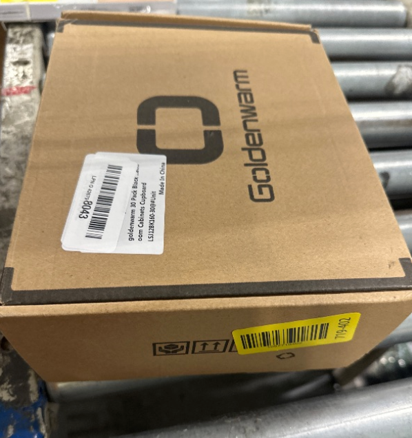 Goldenwarm Black Cabinet Pulls Kitchen Cabinet Handles 30 Pack 6-1/4in Hole Centers Matte Black Dresser Drawer Pulls Square Bar Stainless Steel Modern Hardware for Bathroom Cupboard (160mm)