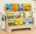 Tohiasen Kids Bookshelf Wooden 3-Tier, Scalloped Book Shelf for Kids Rooms, Front Facing Toddler Montessori Bookshelf, Baby Nursery Book Shelves Kid Classroom Book Shelf Bookcase
